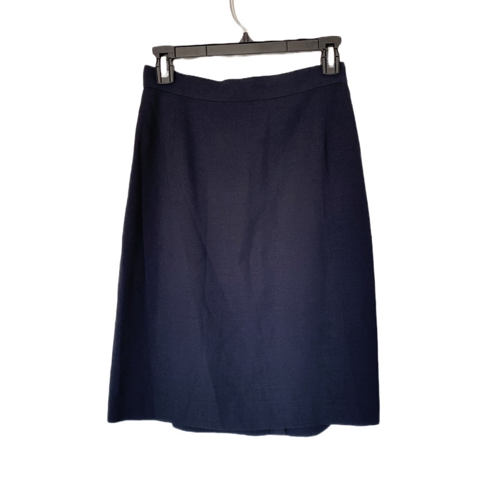 MaxMara 100% Virgin Wool Navy Pencil Skirt - Picture 5 of 10